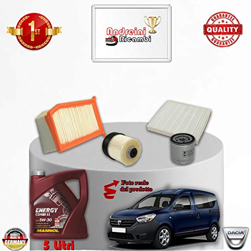 Kit de filtros + aceite dacia Dokker 1.5 DCI, artículo DESDE 2014 – >