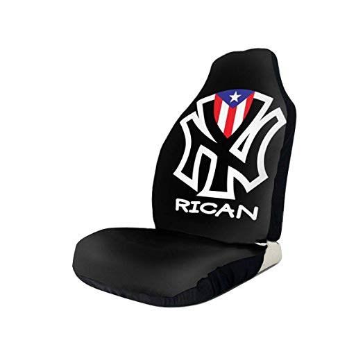 Little Yi Cubierta de asiento de coche con bandera de Puerto Rico de Nueva York Se adapta a la mayoría de los automóviles