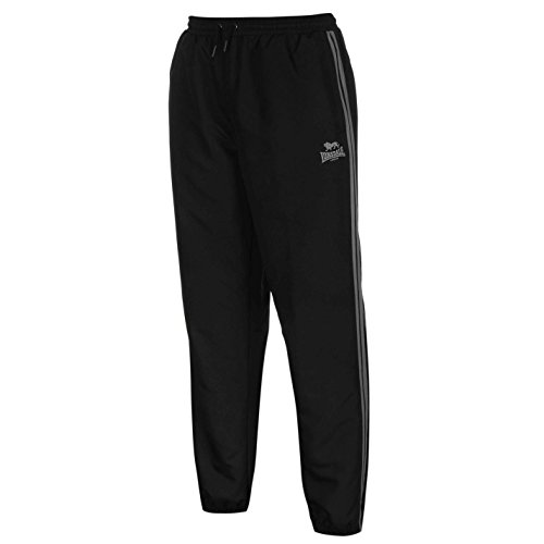 Lonsdale Hombre 2 Stripe Pantalones Deportivos De Chándal Negro/Carbón S