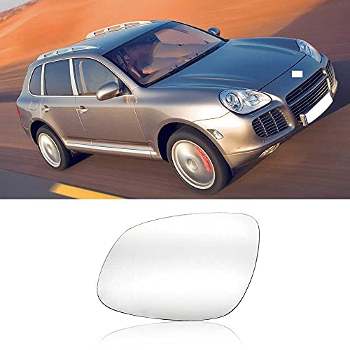 LYSHUI  Con calefacción, Apto para Porsche Cayenne 2003 2004 2005 2006, Espejo retrovisor Lateral de Coche, Cristal de Espejo retrovisor, Lente de Marcha atrás