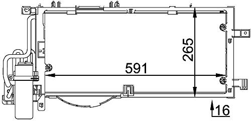 Mahle AC 309 000P Condensador A/C