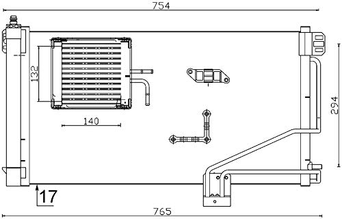 Mahle AC 346 000S Condensador A/C