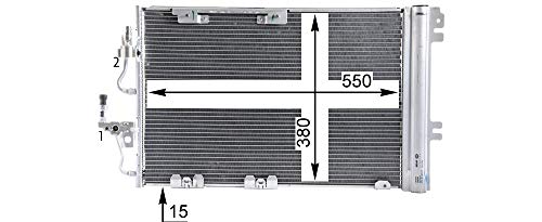 Mahle AC 378 000P Condensador A/C