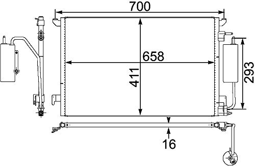 Mahle AC 411 000P Condensador A/C