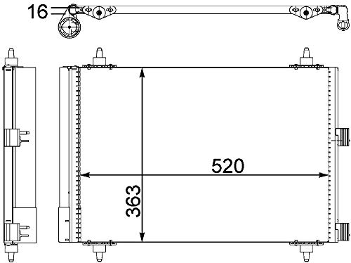 Mahle AC 447 000P Condensador A/C