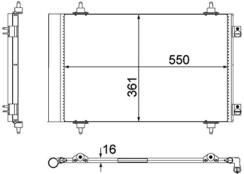 Mahle AC 487 000P Condensador A/C