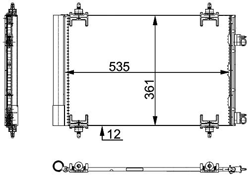 Mahle AC 668 000P Condensador A/C