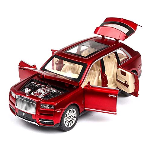 Maquetas de Coches 1/24 Aleación Rolls Royce Cullinan SUV Modelo Die Cast Toy Car Simulación Sonido Luz Pull Back Colección Juguetes Vehículo