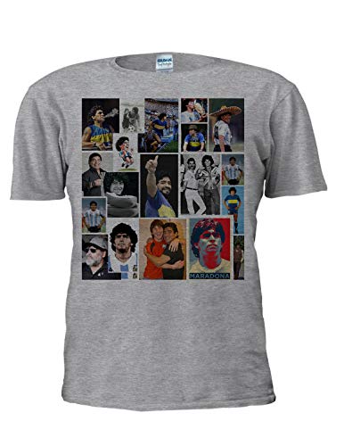 Maradona Camiseta Diego Collage Fútbol Deporte Leyenda Argentina Tee Copa del Mundo Hombres Mujeres Unisex Moda Camisa