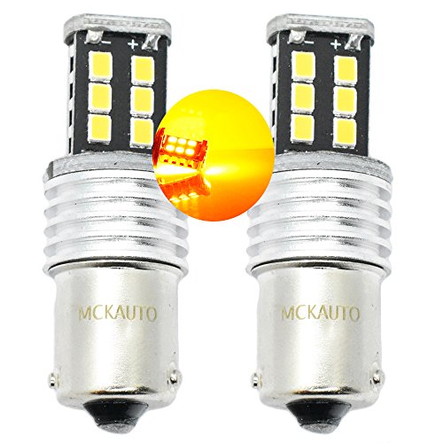 MCK Auto - Reemplazo para PY21W 581 BAU15S LED CanBus Conjunto de bombillas naranjas muy claras y sin errores compatibles con F30 F31