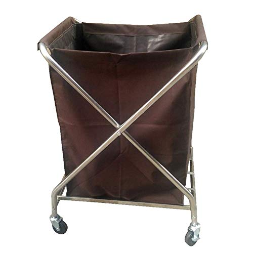 MJY Carrito de reciclaje de vehículos, cesto de lavandería comercial plegable X-Cart con marco de acero y lona, ​​carrito de lino para clasificar el hogar, carga de 100 kg, vehículos de recogida,marr