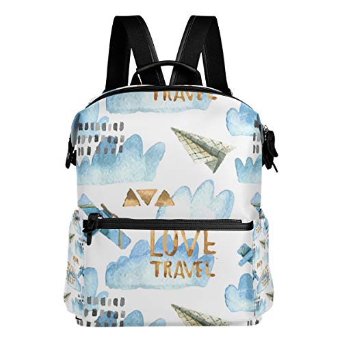 MONTOJ Love Travel Touring Aeroplane - Mochila de Viaje (Piel)