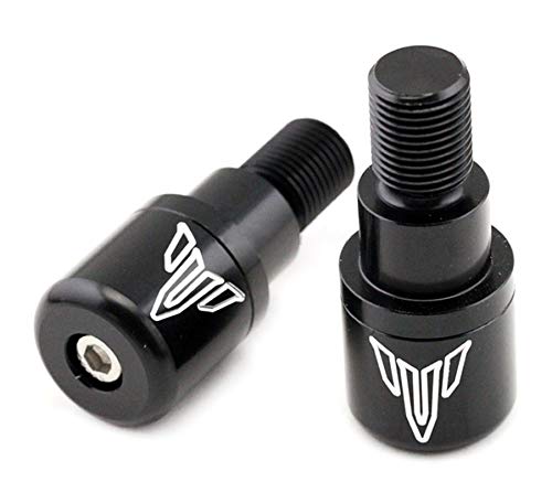 Mota - Par de puntas para manillar MT 125 03 07 09 10 mangos Customización Moderna Universal Aluminio Negro