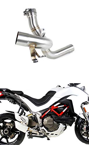 MTS 1200 S Multistrada Tubo de eliminación de catalizador, Decatalizador, No-Kat, Mid Pipe INOX DE-Cat DECAT Dominator Exhaust 2015 2016 2017