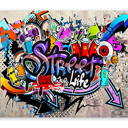 murando Fotomurales 150x105 cm XXL Papel pintado tejido no tejido Decoración de Pared decorativos Murales moderna Diseno Fotográfico Graffiti i-a-0108-a-c