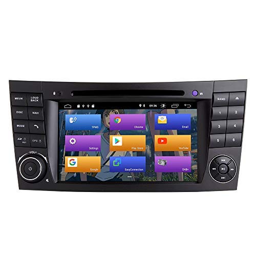 N A BOOYES para Mercedes Benz E-Class W211 W219 CLS Android 10.0 Car Radio Stereo GPS System 7" Reproductor Multimedia para Coche Soporte Auto Play/TPMS/OBD / 4G WiFi/Dab/Mirror Link