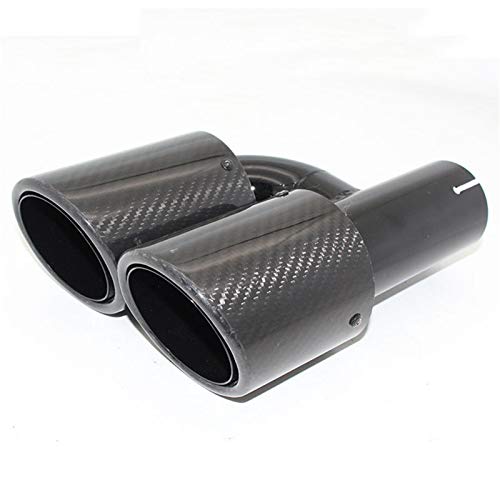 NkeGS Piezas de automóvil Modificado Universal Doble luz Negro Tubo de Escape de Coche 4 Garganta de Cola, para Audi   , para BMW E46