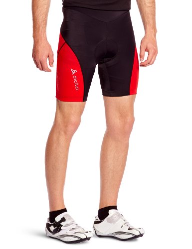 Odlo - Culotes de Ciclismo para Hombre, tamaño 36/38 (S), Color Negro/Formula One