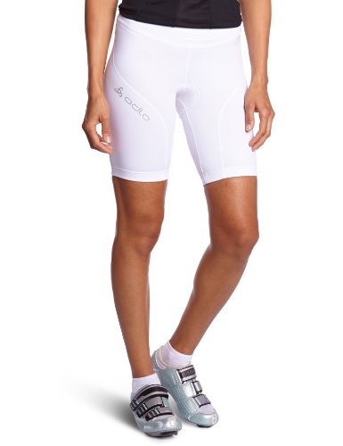 Odlo - Culotes de Ciclismo para Mujer, tamaño 44 (XL), Color Blanco