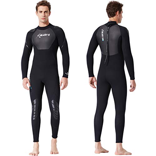 Owntop Trajes de Neopreno para Hombres Mujeres y Jóvenes - Traje de Buceo Completo, 3mm Espesar Mantener Caliente Trajes de Surf Natación UV 50+ Traje de Baño, M