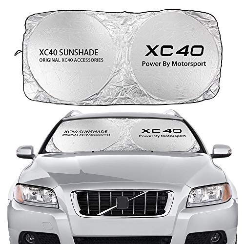 Parasol Coche Cubierta de Sombreros de Parabrisas de automóviles Compatible con Volvo AWD C30 C70 S60 S80 S90 T6 V40 V50 V60 V60 V90 XC40 xc60 xc70 xc90 Auto Accesorios Cortina de Malla para Coche