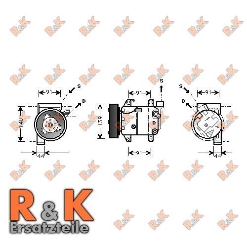 Prasco dnk005 Compresor De Aire Acondicionado