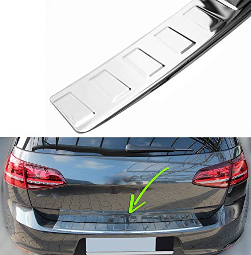 Protector Parachoques Trasero para GOLF 7 VII Hatchback Desde 2012 Acero Inoxidable CROMADO Proteccion para Borde del Maletero De Carga