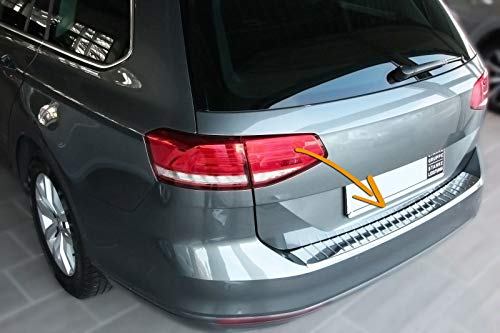 Protector Parachoques Trasero para PASSAT B8 VARIANT + ALLTRACK Desde 2014 Acero Inoxidable CROMADO Proteccion para Borde del Maletero De Carga