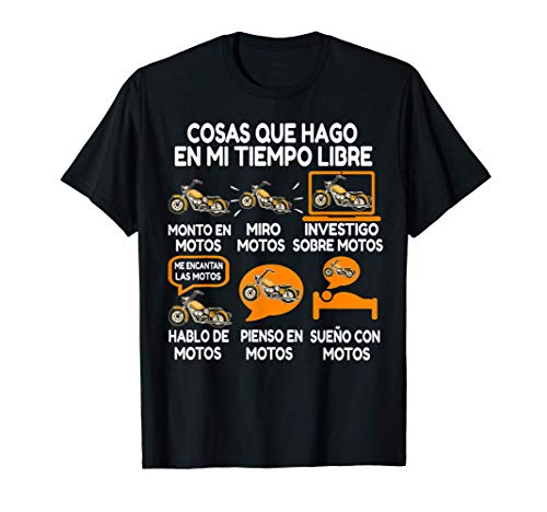 Regalo Motero Biker Me Gustan las Motos Motociclismo Cómico Camiseta