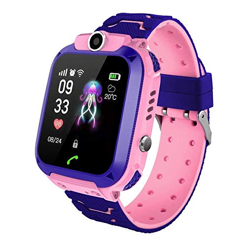 Reloj Inteligente Kids Reloj Inteligente Phone 1.44"Touch GPS Tracker Reloj de Pulsera Inteligente for niños niñas con podómetro Cámara SIM Tarjeta Anti-Slot SOS Juego Smartwatch Moda Usable