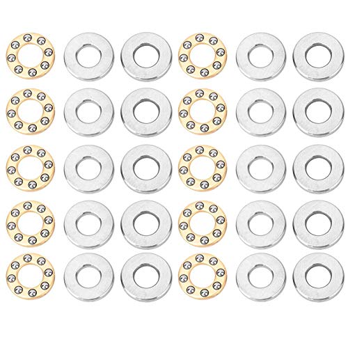 Rodamiento de empuje de 10 piezas, rodamientos de bolas de empuje en miniatura de alta precisión, juego de rodamientos de acero plano, rodamiento axial de bolas(F4-9M 4 * 9 * 4 mm)