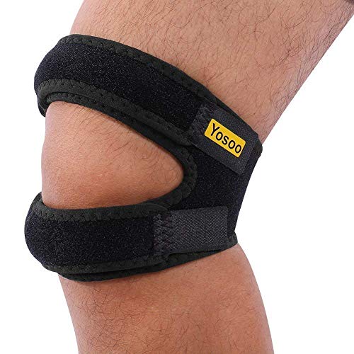 Rodillera ajustable deportiva para correr y caminar,elástico, transpirable y antibacteriano, negro 1 pieza