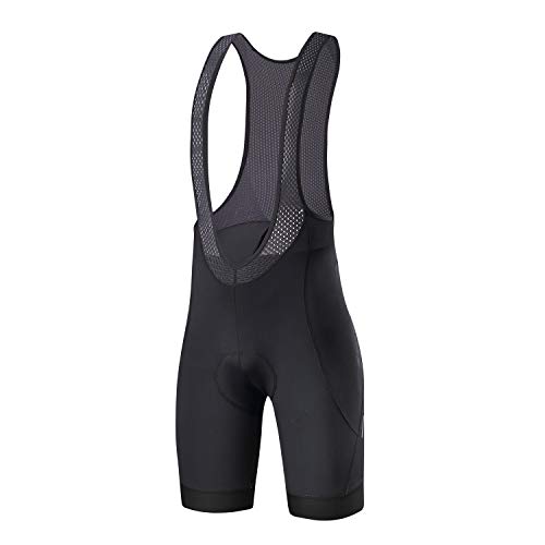 Santic Culote Bicicleta Hombre Culotte Ciclismo Hombre Culote MTB Pantalones Cortos Ciclismo Hombre con Tirante Negro EU S