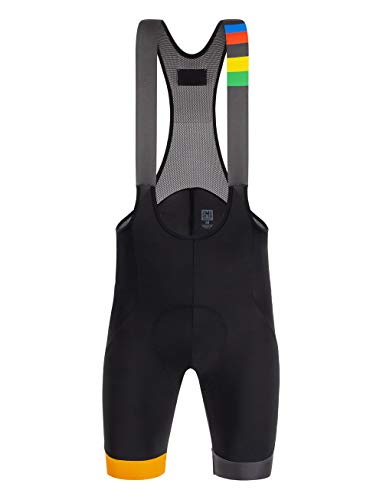 Santini UCI Eyes Pantalones Cortos, Hombre, Multicolor, L