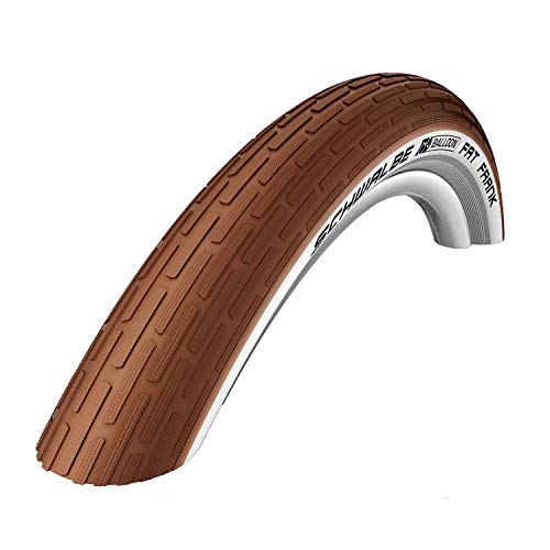 Schwalbe Fahrradreifen Fat Frank Reflex - Cubierta para bicicletas, color marrón, talla 26 x 2.35