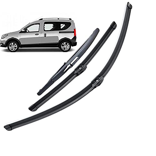 SDJKH Limpiador de Parabrisas, Kit de Cuchillas de limpiaparabrisas para Dacia Renault Dokker Frontal Window Window Wiper Set 2016 2017 2018 2019 2020