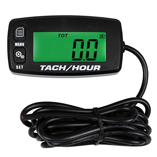 Searon Retroalimentado Digital Tach Hour Meter Tacómetro para pequeño motor Generador de barcos Cortacésped Motocicleta.