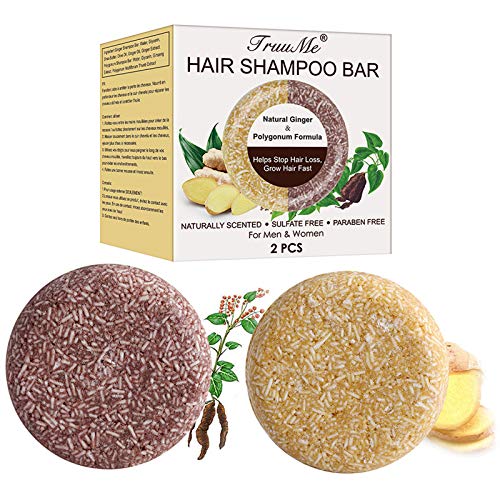 Shampoo Bar, Champú Sólido, Jabones de Champús, Jabón Para el Cabello, Ayuda Contra la Caída del Cabello y Promueve el Crecimiento del Cabello con Aceites Esenciales de Hierbas Naturales.