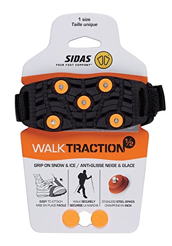 Sidas Walk Traction - Crampón para Caminata de Nieve/Hielo Unisex, Negro