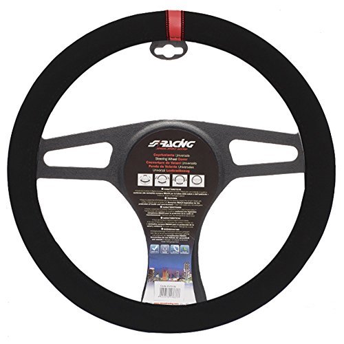 SIMONI RACING CVT/25R Cubrevolante Carrera Look Red Universal, Negro