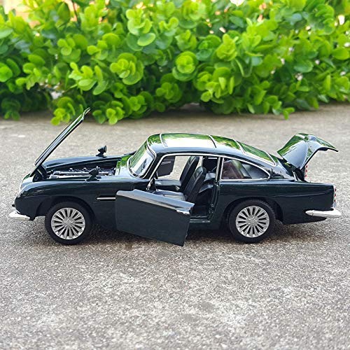 Sooiy 01:32 Coche de Deportes clásico de aleación Modelo de Coche Modelo de simulación de la decoración del Coche de luz y Sonido,Negro