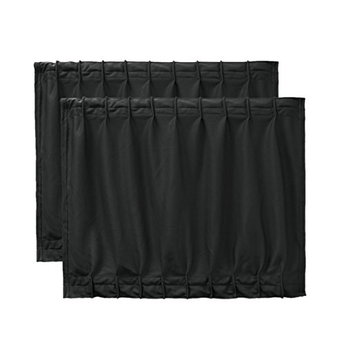 sourcing map Anti UV Parasol Cortinilla de Coche Ventanilla Tela Negro 50cmx 39cm