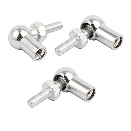 sourcing map Conector de rótula de muelle de gas contera 3pcs Macho M6 a M6 con rosca hembra