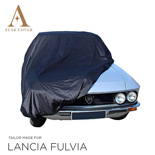 Star Cover Funda DE Exterior Lancia Fulvia | Negro Cubierta DE Coche Exterior | Cubierta Auto | 100% Impermeable Y Transpirable | Entrega RÁPIDA