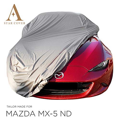 Star Cover Funda DE Exterior Mazda MX-5 ND | Caqui Cubierta DE Coche Exterior | Cubierta Auto | 100% Impermeable Y Transpirable | Entrega RÁPIDA