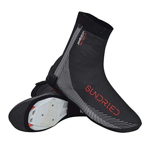 Sundried Ciclismo Overshoes Mejores para el Verano de Invierno Impermeable Overshoes la Bici del Camino de MTB de Aluminio de Ciclo Accesorios (Negro, M)