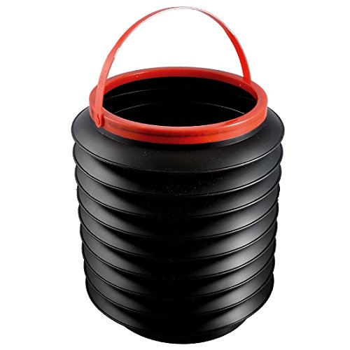 TOOGOO(R) Organizador bota envase cubo de agua 4L plegable plastico negro