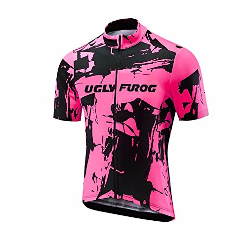 Uglyfrog #18-01 Bike Wear Ciclismo Hombres Maillots Seco y Transpirable de Bicicleta Conjunto de Ropa de Ciclo Jersey de Manga Corta