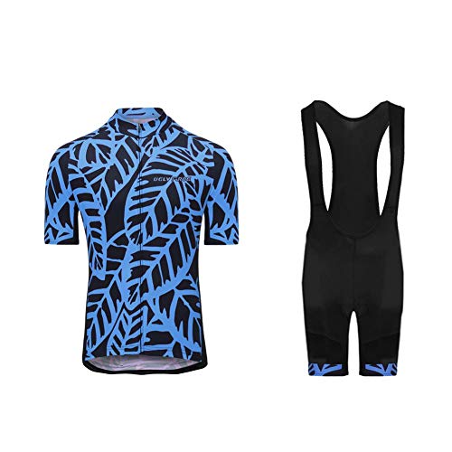 Uglyfrog 2019 Bike Wear -Conjunto Maillot Bicicleta Hombre Verano Ropa Carretera Corta MTB Traje+Peto Corto Transpirable de Ciclismo, con Badana, Bib Shorts+ Ciclismo Equipos