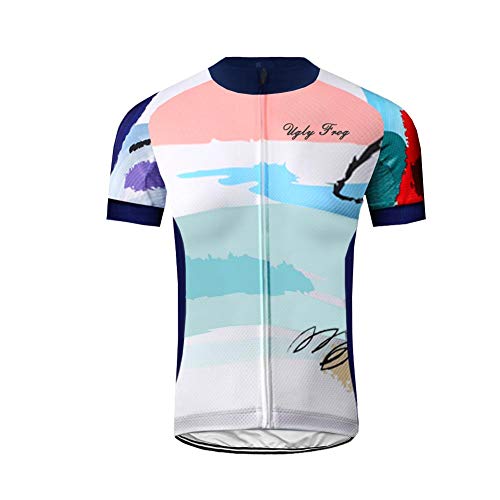 Uglyfrog Camisa de Ciclismo para Hombre de Manga Corta Respirable para Hombre Camisa de Ciclismo Tops de Ciclismo para Bicicleta DXMX09F